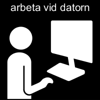 Pictogrambild på en person som jobbar vid datorn