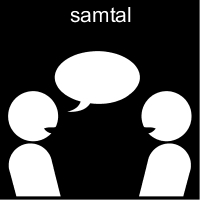 Pictogrambild: Samtal